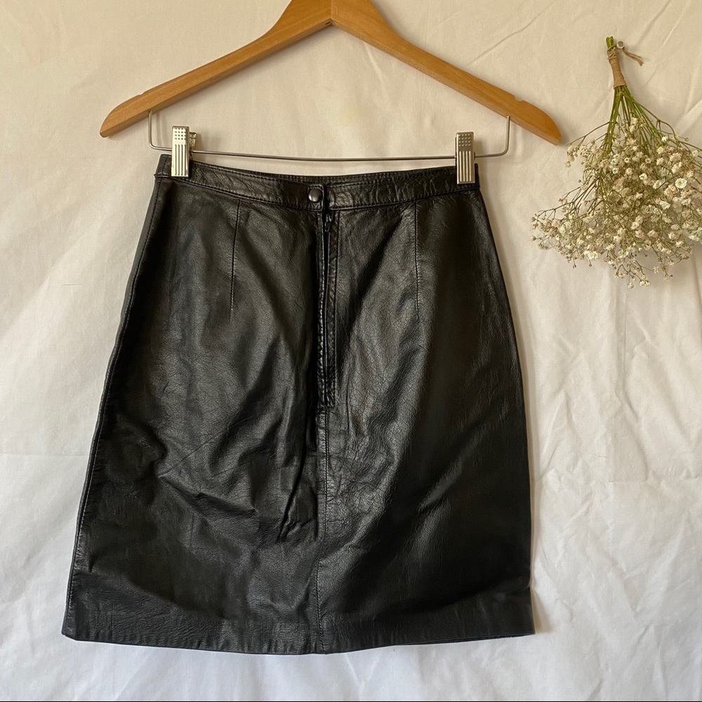 Vintage Leather Skirt